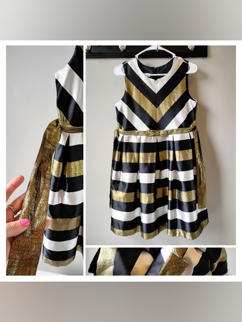 NWT Glitter And Gold Elegance Girls Party Dress